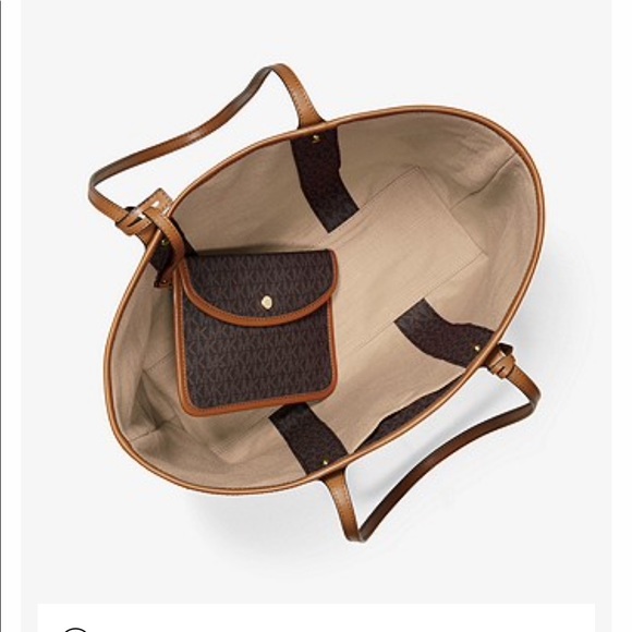 New Michael Kors Eva Large Logo Tote Bag - Picture 6 of 12